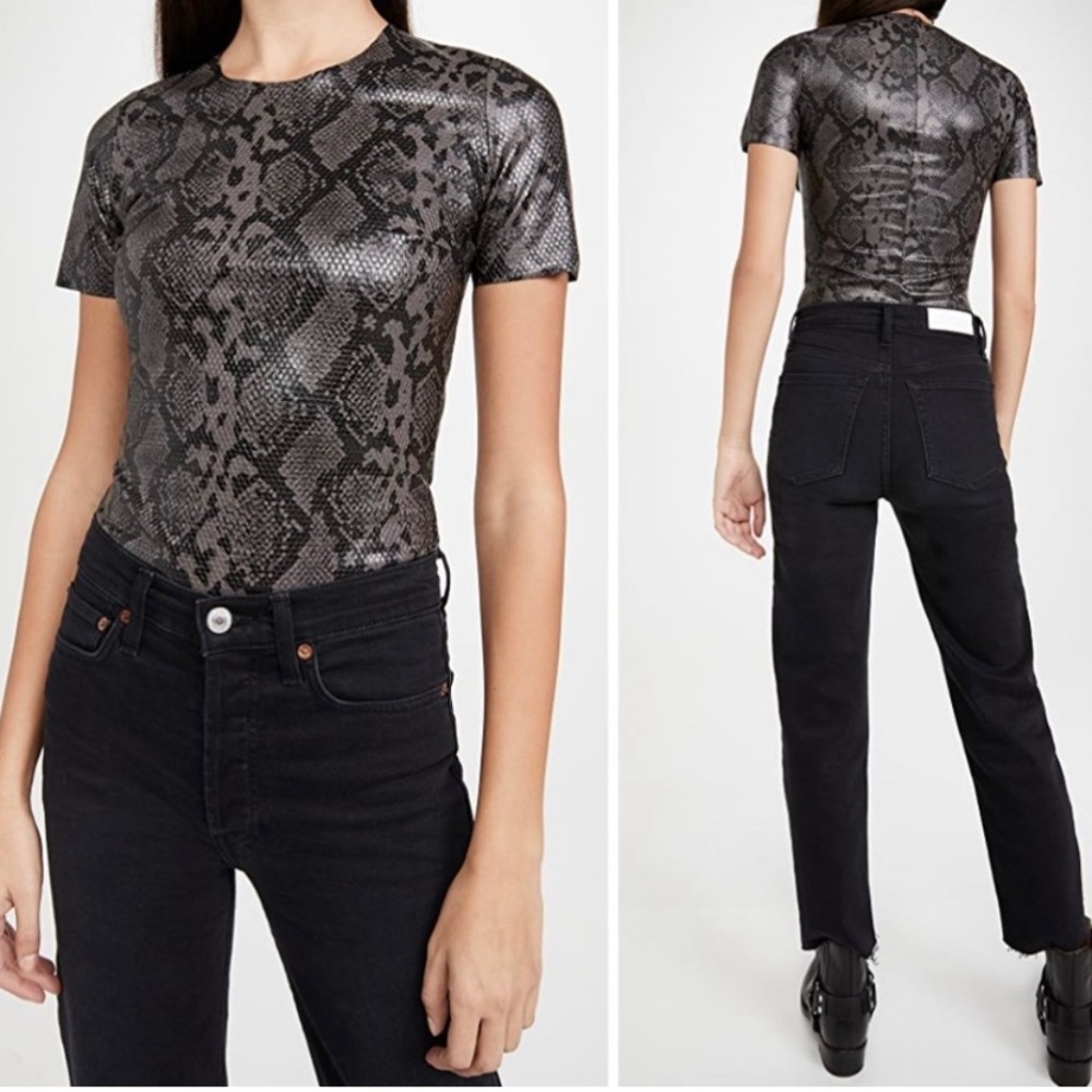 COPY - Commando | Faux Leather Snakeprint Bodysuit